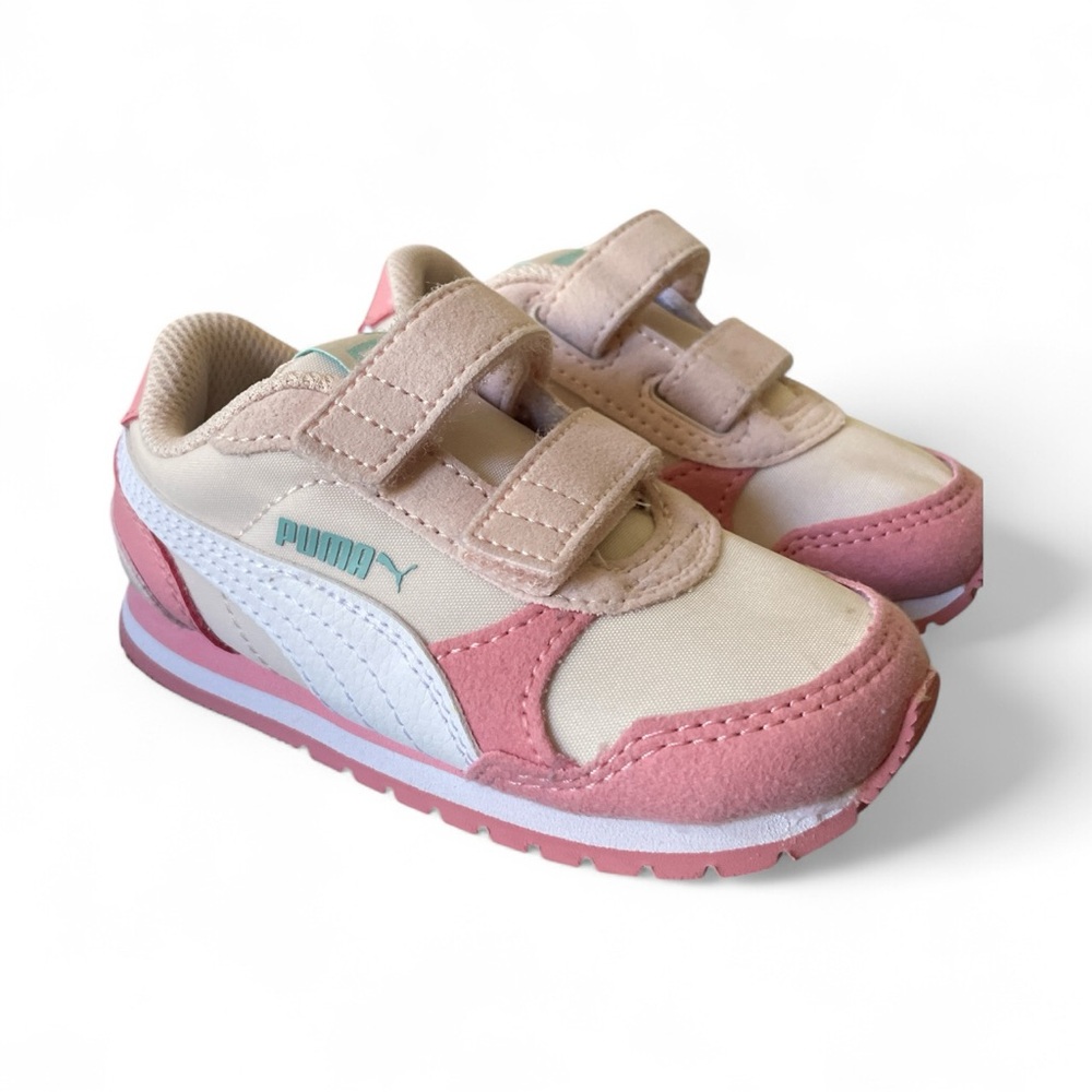 Puma Toddler Pink and Cream Sneakers